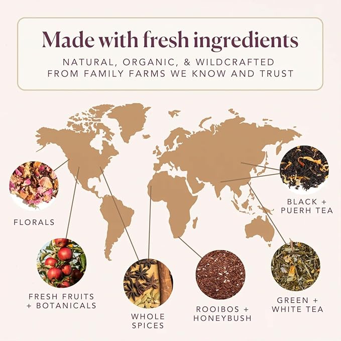 Citrus Mint Green Tea – Refreshing Loose Leaf Blend with Green Tea, Orange, Lemon, Lemongrass and Spearmint – Low Caffeine – Hot or Iced – 60 to 80 Cups – No Added Sugar – Hand Crafted in USA - Plum Deluxe