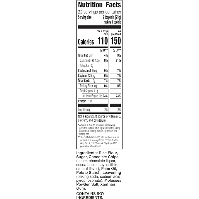 Betty Crocker Gluten Free Chocolate Chip Cookie Mix, 19 oz. (Pack of 6)