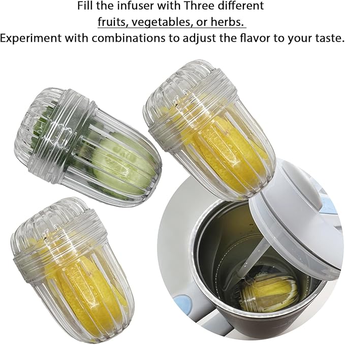 3PCS Fruit Infuser Insert for Wide Mouth Water Bottles,Compatible with Stanley,Hydro Flask, Iron Flask, Takeya, ThermoFlask