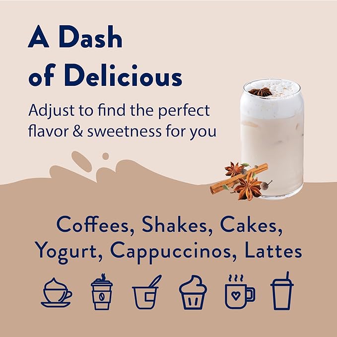 Jordan's Sugar Free Chai Syrup - 25.4oz, Gluten Free, Keto, For Coffee, Latte, Shakes