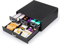 SZQINJI Coffee Pod Organizer 72/96 Pods Coffee Capsule Holder 2-Tier Coffee Pod Storage 4-Drawer Compact, Compatible with Keurig K-cup & Nespresso Capsule