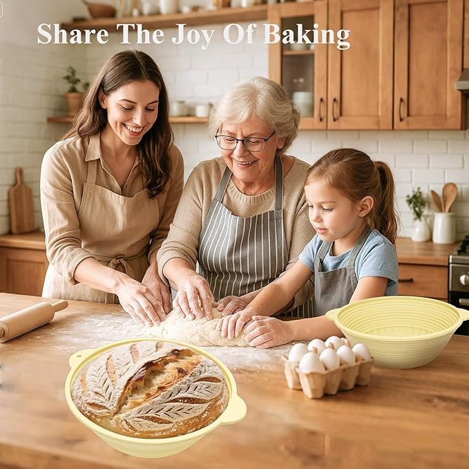 30 Pcs Sourdough Starter Kit,MQFORU Sourdough Bread Baking Supplies with 10" Round & 10" Oval baskets,Silicone Sourdough Bread Kit,Sour Dough Starter Kits for Bakers Wife Mom Women