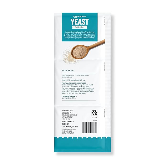 Amazon Grocery, Active Dry Yeast, 0.75 Oz, 3 Ct (Previously Amazon Fresh, Packaging May Vary)