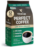 VitaCup Perfect Low Acid Coffee Ground, USDA Organic & Fair Trade, Mycotoxin Free, Dark Roast Guatemala Single Origin, Clean & Pure, 20 ounces, 52 Servings