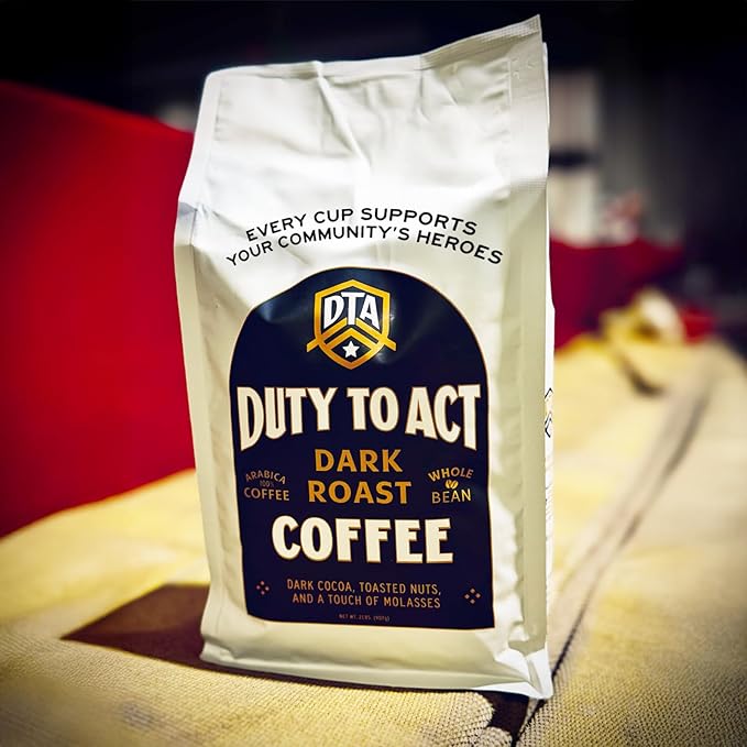 Duty to Act Dark Roast Whole Coffee Beans, 2 lbs (Pack of 2)
