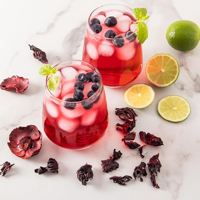 Lynginya Hibiscus Tea, 20 Tea Bags - Premium Hibiscus Leaves - Natural Herbal Tea - Sweet and Sour - No Sugar & No Caffeine