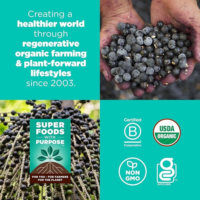 Navitas Organics Berry Acai Superfood+ BITES – Power Snacks – All Natural Plant Based – Clean Energy & Nutrition – USDA Organic, Non GMO, Gluten Free, Soy Free, Kosher, Vegan (8oz. Bag 11 Servings)