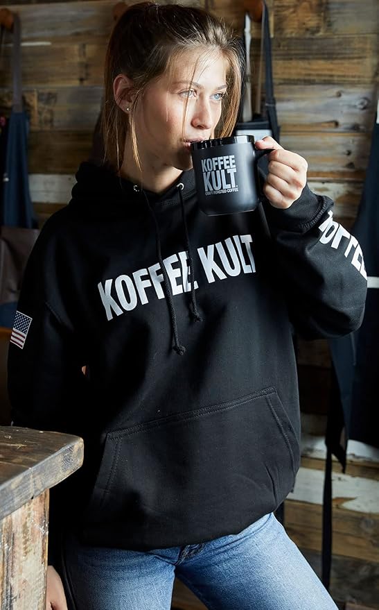 Koffee Kult Dark Roast Whole Bean Coffee - Small Batch 100% Arabica Gourmet Blend, Smooth and Well Balanced Artisan Roasted in 32oz Resealable Package