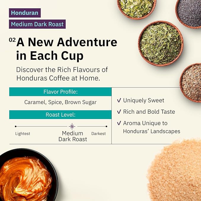 Kochere Honduran Marcala Specialty Whole Bean Coffee – 2LB Medium Roast – Freshly Roasted to Order – Single Origin, Farm Direct, Rich Flavored Coffee Beans – Caramel & Brown Sugar Notes