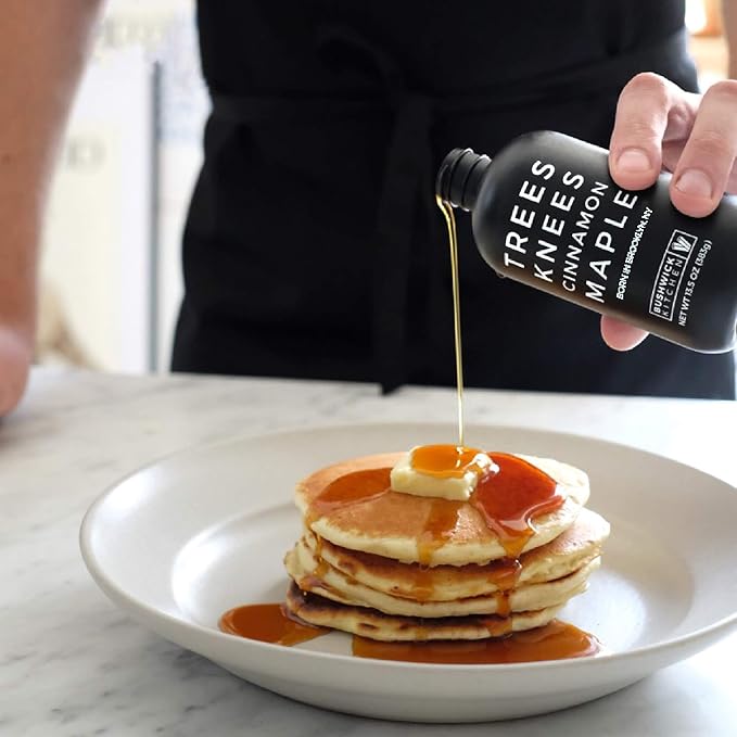 Trees Knees Cinnamon Maple Syrup, Grade-A Organic Maple Syrup Infused with Warm Spiced Cinnamon, Vegan, Gluten Free & Made in the USA, Pure & All Natural, 11.5oz