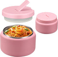 13.5oz Soup Thermo for Hot Food Kids with Buckle Lid Insulated Vacuum Food Jar Wide Mouth Leakproof Stainless Steel Lunch Container- Pink