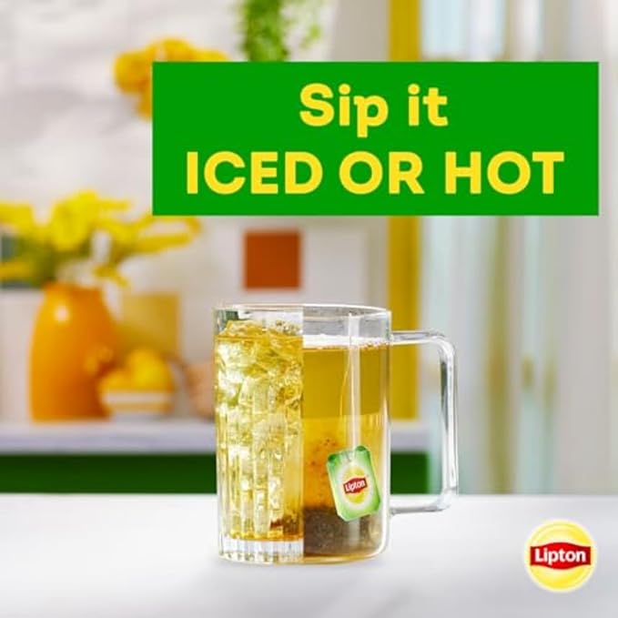 Lipton Honey Ginger Green Tea Bags, Flavored, Unsweetened Teabags for Hot Tea or Iced Tea with Caffeine and Flavonoids, 20 Total Tea Bags