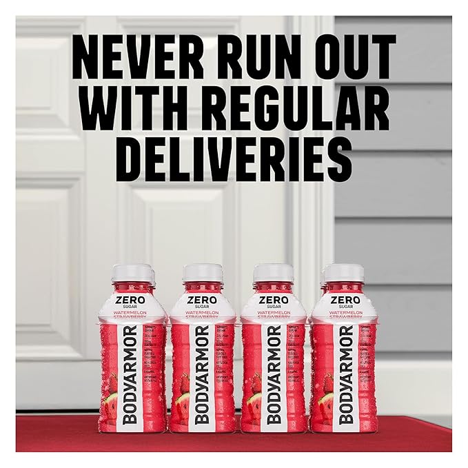 BODYARMOR ZERO Sugar Cherry Berry Lemonade, Sugar Free Sports Drink - Low-Calorie Hydration - Natural Flavors with Potassium Packed Electrolytes, Antioxidants, and B-vitamins,12 fl oz (pack of 8)