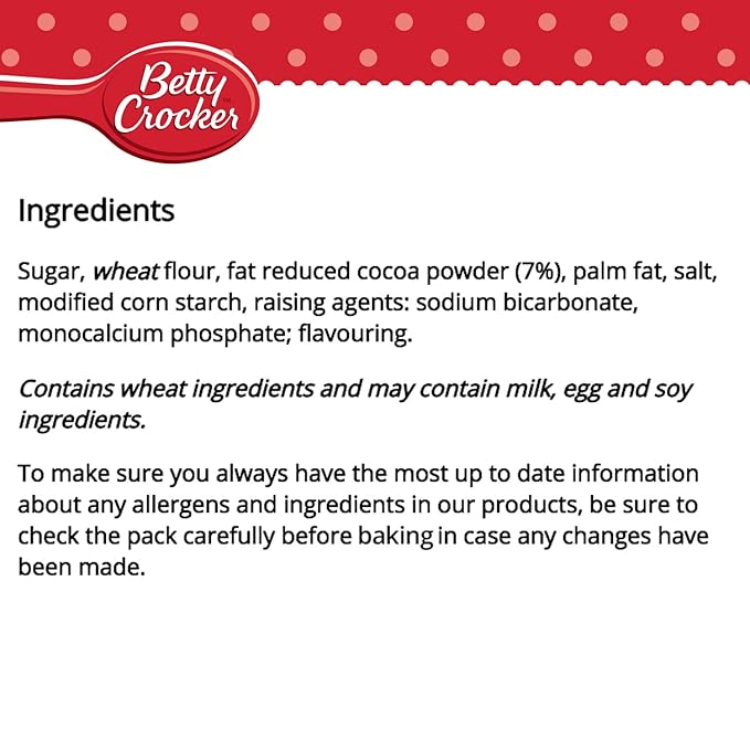 Betty Crocker Chocolate Fudge Brownie Mix, 415 g