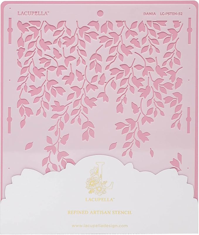 Large Cake Decorating Stencil (Dania) Creeping Fig Vines Pattern