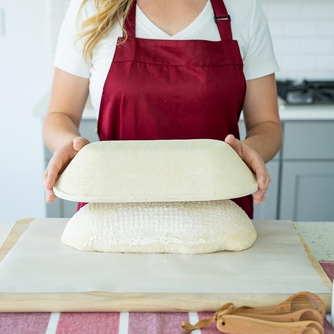 Bulka Large Oval 1kg Waffle Banneton Bread Proofing Basket Pressed Wood Pulp, Sourdough Proofing Basket – Non-Stick Brotform Sourdough Bread Baking Supplies, Made in Germany.