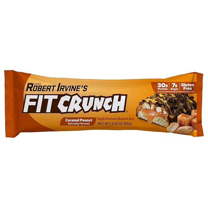 Fit Crunch Full Size Protein Bars (12 Bars, Caramel Peanut)