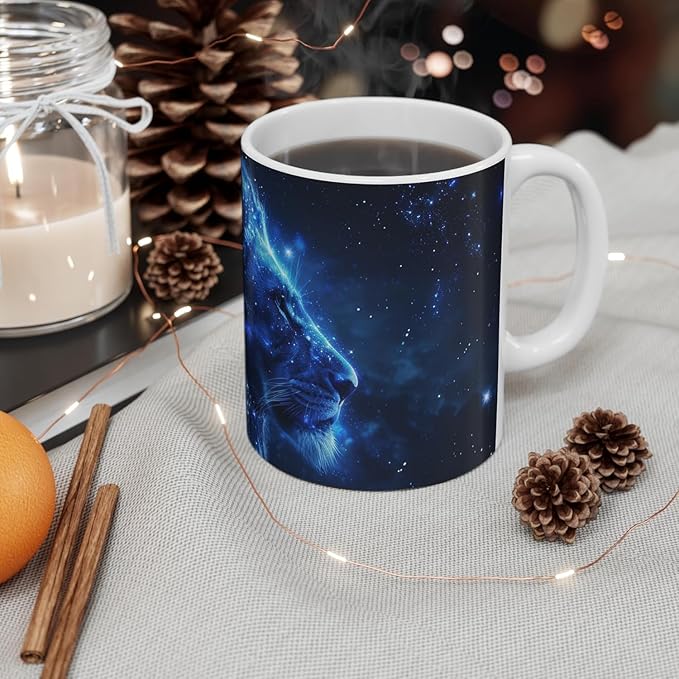 11 OZ Novelty Coffee Mugs - Christmas Gift (Lion Themed Mug)
