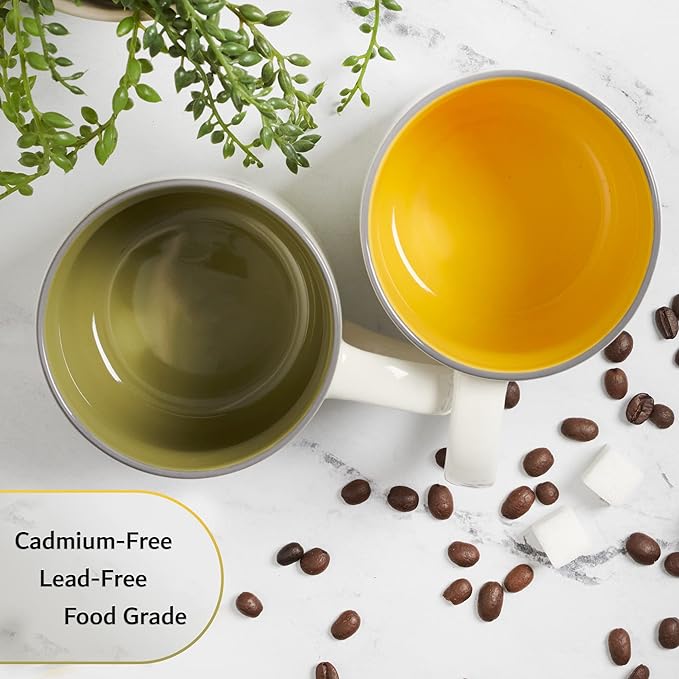 Christian Art Gifts Large Ceramic Coffee & Tea Mug for Women: Kind Words are Like Honey Inspirational Bible Verse, Non-toxic/Lead-free, Microwave/Dishwasher Safe Bumble Bee Cup, Yellow/White, 15 oz.