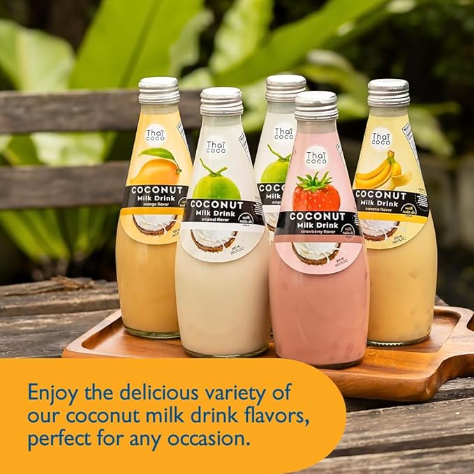 Thai Coco - Mango Coconut Milk Drink with Nata De Coco - 9.8 fl. oz. 4 Pk