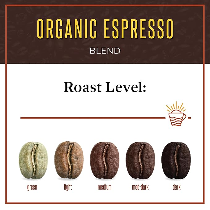 San Diego Coffee Organic Espresso, Dark Roast, Whole Bean Coffee, 16-Ounce Bags (Pack of 2) Café en grano tostado