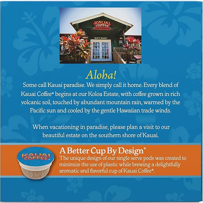 Kauai Coffee Single-Serve Pods, Island Sunrise Mild Roast - Arabica Coffee from Hawaii’s Largest Coffee Grower, Compatible with Keurig K-Cup Brewers - 12 Count (Pack of 6)