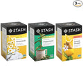 Stash Tea Comfort Classics Herbal Tea Sampler - Assortment of Non-Caffeinated Teas Including Peppermint, Chamomile and Lemon Ginger Teas, 18-20 Count (Pack of 3)