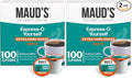 Maud's Decaf Espresso Roast Coffee Pods, 100 ct, Decaffeinated Dark Roast Coffee in Recyclable Single Serve Pods – 100% Arabica Coffee, Compatible with Keurig K Cups Maker (Pack of 2)