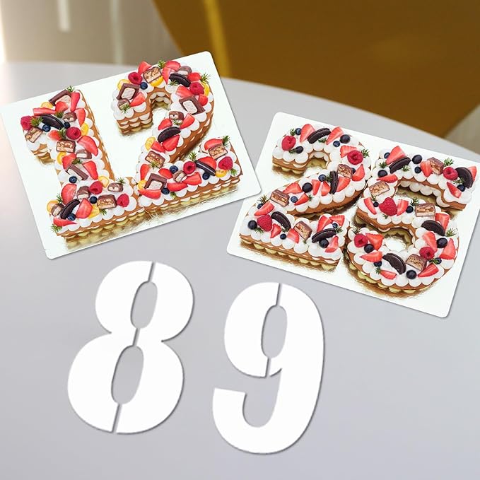 6 Inch Number Stencils Set, 0-9 Plastic Address Number Stencils Reusable Cake Digital Templates for Painting on Wall,Wood,Rock,Mailbox and DIY Art Projects