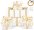 COTOPHER 120 Pcs Clear Boxes for Favors, 3x3x3 Inches Clear Gift Boxes PET Material Party Favor Boxes Plastic Small Gift Boxes with Lids, Candy Boxes for Wedding Favors Baby Shower
