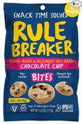 Rule Breaker Vegan & Gluten-Free Cookies | Chocolate Chip Bites | Plant-Based, Dairy, Nut, Soy, Allergen Free, Kosher | Great For School, Office, Pantry | Soft-Baked School Snacks for Kids and Adults (Pack of 6)