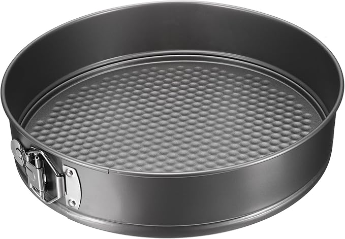 uxcell 11 Inch Springform Pan Nonstick Cake Pan with Removable Bottom Round Leakproof Cake Baking Pans Molds for Baking, Cheese Cakes, Pizza, Biscuits, Black（1pcs