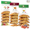 Italian Semi-Soft Biscotti Cookies Variety pack | Almond, Fig, Pistachio Cranberry | | Made in Tuscany, Italy | Stildolce Traditional Authentic Biscuits (Pack of 3)