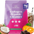 Collagen Protein Coffee Creamer Powder, Marine Collagen Peptides with Coconut Mct Oil for Hair Skin & Nails Support, Non Dairy, Sugar Free, Keto Friendly, Chocolate Flavor, 500g (20 Servings)