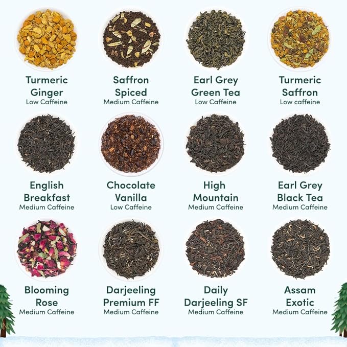 Limited Edition - Advent Calendar 2025 Folding Gift Box | 24 Unique Loose Leaf Teas - Holiday Gift Pack | Christmas Advent Calendar 2025 for Adults, Advent Calendar 2025 Adult Women and Men | VAHDAM