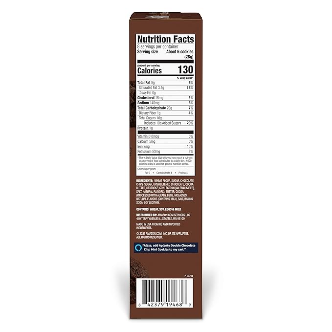 Aplenty, Double Chocolate Chip Mini Cookies, 8 oz