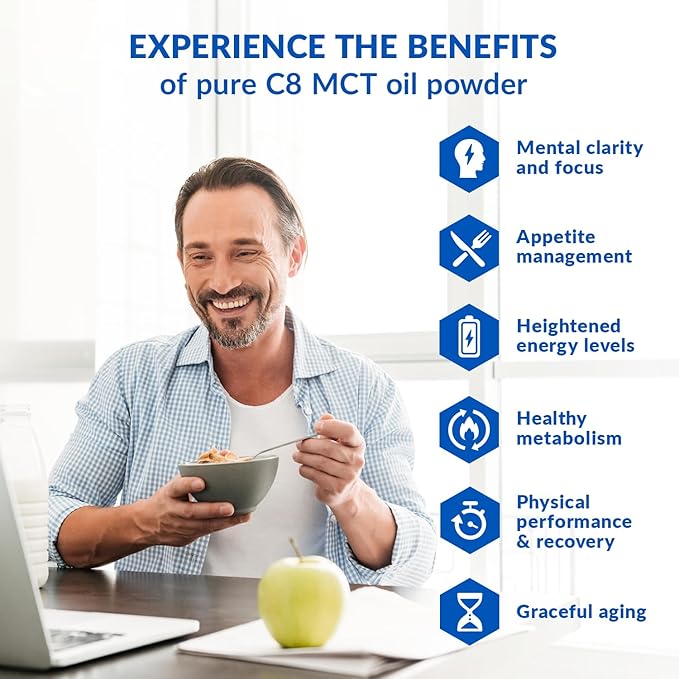 BioTrust Keto Elevate – C8 MCT Oil Powder – Ketogenic MCT Coffee Creamer, Keto Coffee Creamer – Clean Energy, Mental Focus & Clarity – 100% Caprylic Acid MCT Powder, Non-GMO (Hazelnut, 20 Servings)