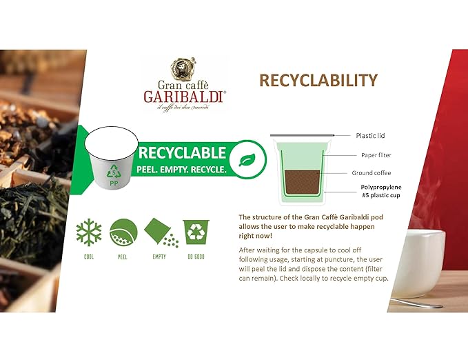 Caffè Garibaldi Sumatran Coffee Pods, Single-Serve Capsules for Keurig K-Cup Brewers with 100% Arabica Blend, Recyclable Pod and Single Serve Cups, 72 Count K-Pods - Dark Roast