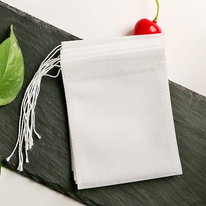 Yzurbu 200pcs 4''x6'' Cold Brew Coffee Filter Bags, No Mess Disposable Filter Bag with Drawstring for Coffee Grounds & Ice Tea