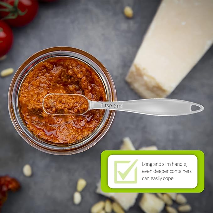 1PCS 1/16Teaspoon (0.33ml) Single Measuring Spoon, Individual Stainless Steel Long Handle Measure Tablespoon Only