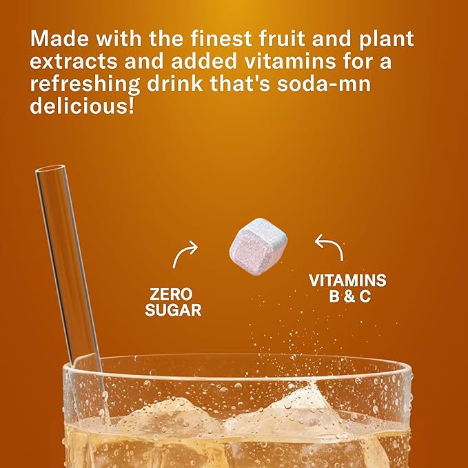 Waterdrop Hydration Cubes with Vitamin C, B3, B5 & Electrolytes, Cola & Orange Flavor Variety Pack, Flavored Water Enhancer Cubes for Still & Sparkling Water, On the Go, Sugar Free, Vegan, 24 Count