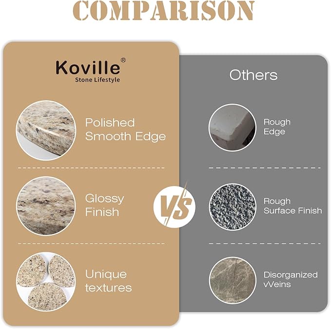 Koville 11 Inch Round Marble Cutting Board for Kitchen Countertop, Golden Brown Marble Cutting Boards Pastry Board for Kitchen Decor, Stone Cutting Cheese Board Charcuterie Boards