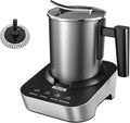 Electric Milk Frother and Steamer, 400ml(13.5oz) 4-in-1 Stainless Steel Pitcher with Auto Shut-Off, Hot & Cold Foam Maker and Milk Warmer for Lattes, Cappuccinos, Macchiato, Dishwasher Safe