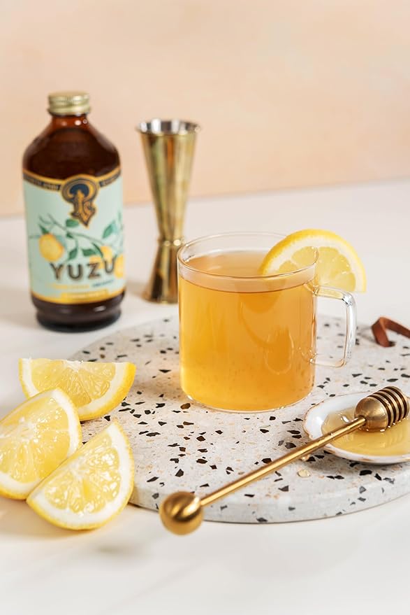 Portland Syrups Yuzu Syrup - Premium Beverage Concentrate for Delicious Cocktails, Mocktails, Tea, Soda, Coffee Drinks, Baking, and More - 12 oz with 12 Servings (Pack of 1)