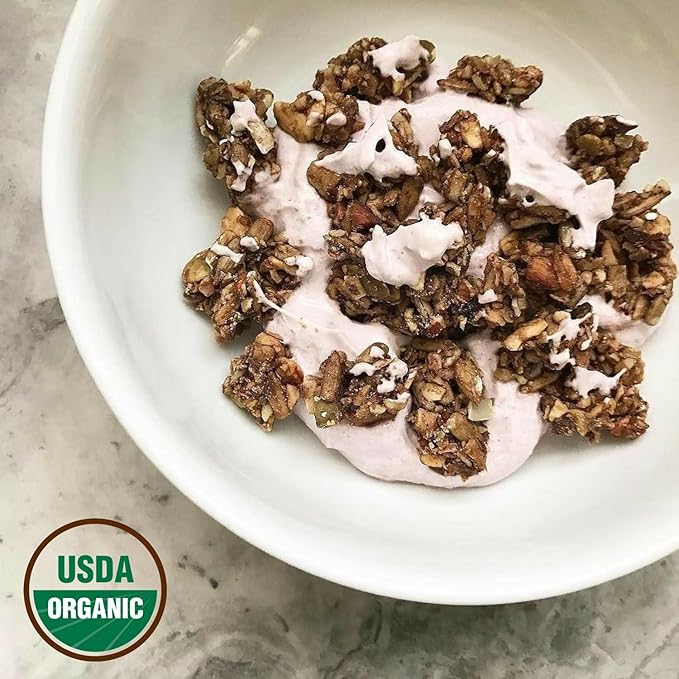 Lark Ellen Farm Vanilla Cinnamon Granola Clusters: Raw, Organic, Vegan. Low Carb, Paleo. Gluten-Free Bites. Healthy Snack, Healthy Breakfast, Cereal or Yogurt 8 oz, 6 Pack