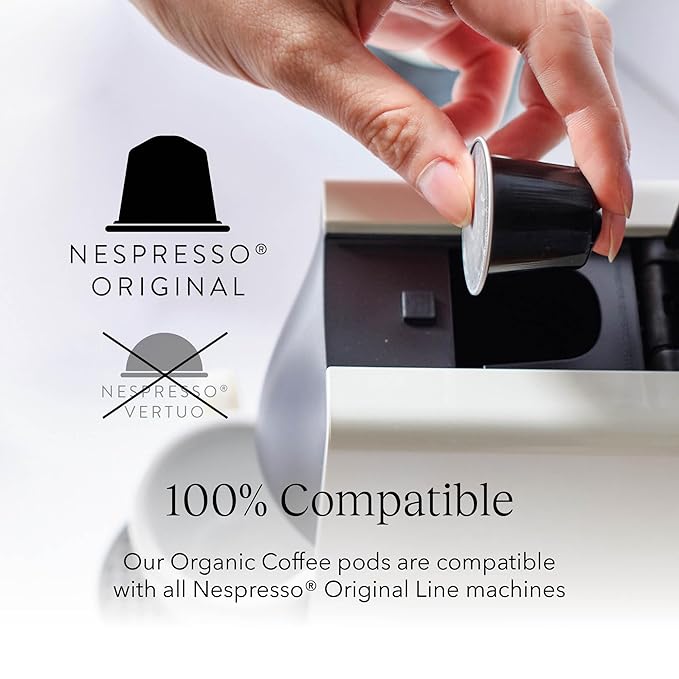 CRU Kafe Discovery Set Organic Coffee Pod, 50 Pods (5 Packs of 10 Coffee Capsules) Compatible with Nespresso OriginalLine