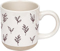 Sweet Water Decor Autumn Coffee Mug with Brown Leaves Design, 14oz Stoneware Cup for Tea & Cider, Microwave & Dishwasher Safe, Cozy Fall Gift