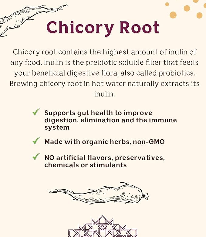 Teeccino Mocha Chicory Coffee Alternative - Ground Herbal Coffee That’s Prebiotic, Caffeine-Free & Acid Free, Medium Roast, 11 Ounce (Pack of 6)