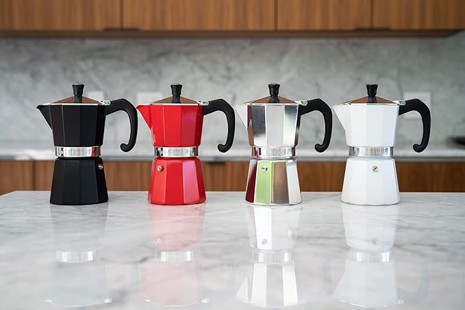 Bellemain Stovetop Espresso Maker | Italian Moka Pot Espresso Maker, Classic Aluminum Design Mocha Pot for Home Brewing & Camping | Easy to Use & Clean - 3-Cup, Silver
