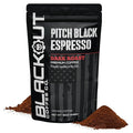 Blackout Coffee Pitch Black Espresso Ground Coffee – Extra Dark Roast, European-Style, Bold & Aromatic – Freshly Roasted 12oz Bag, American Made